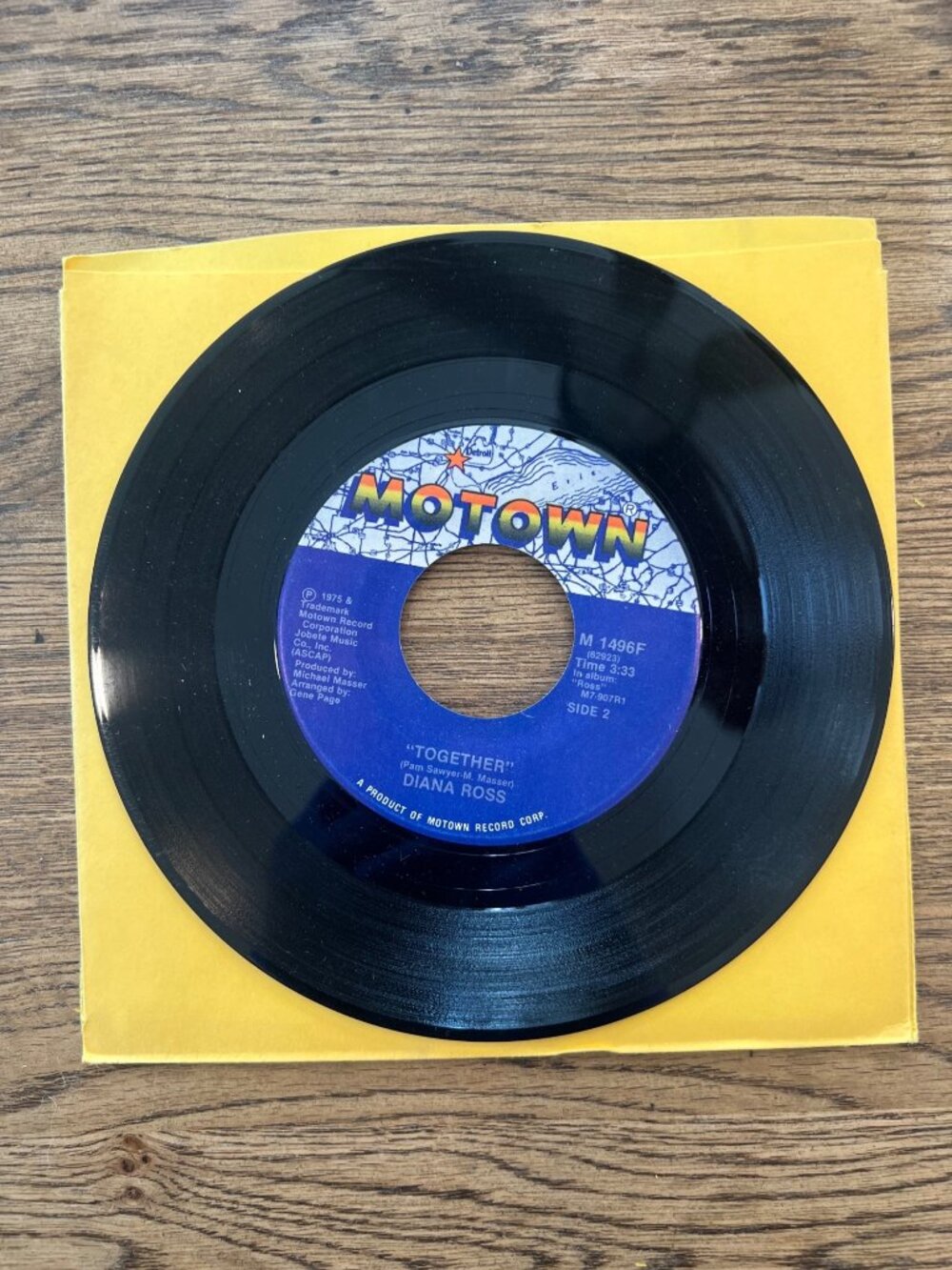 Diana Ross - Its My Turn / Together - Motown M 1496F - 7" Vinyl 45 RPM